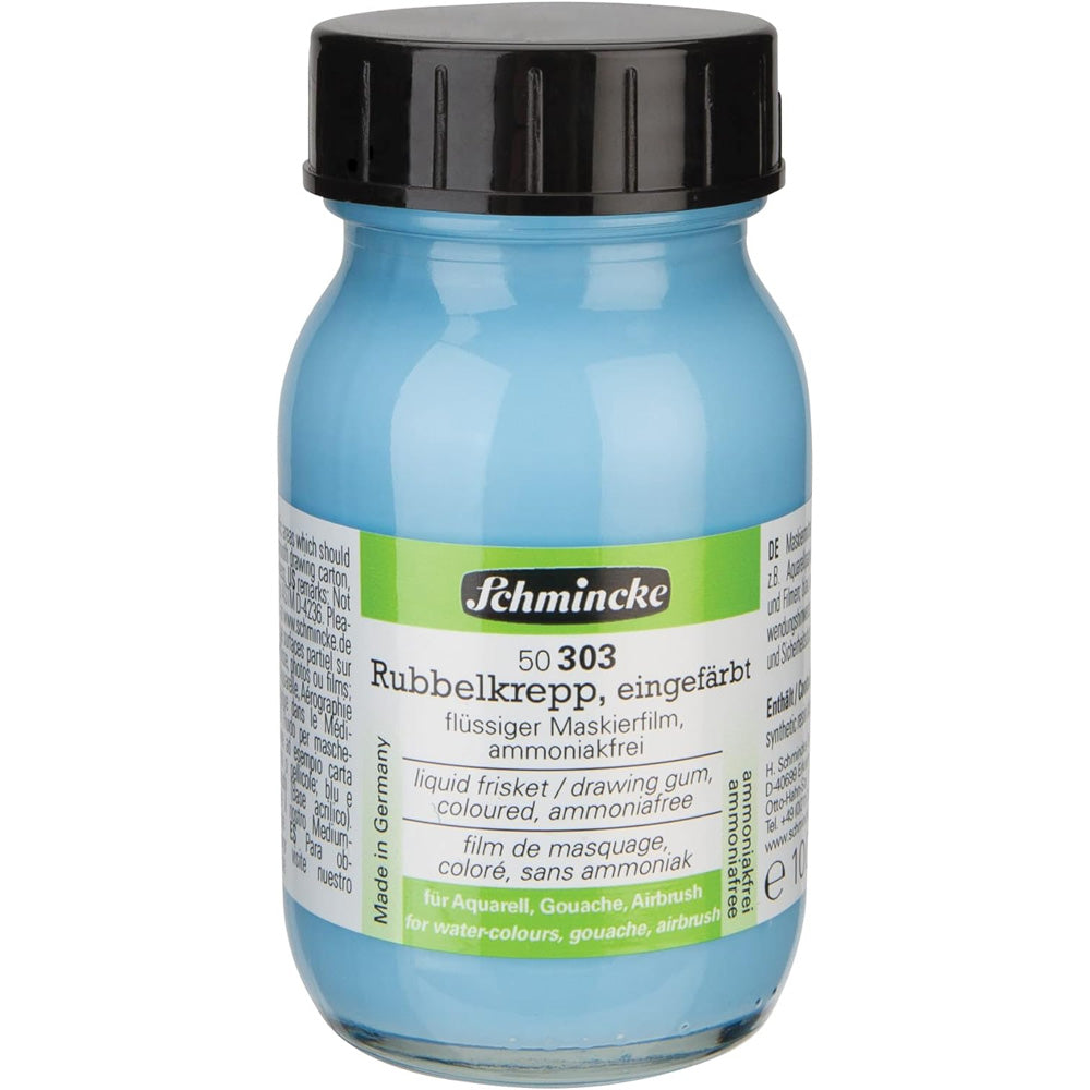 Schmincke Liquid Frisket, Coloured 303 100ml (Blue/Mavi)