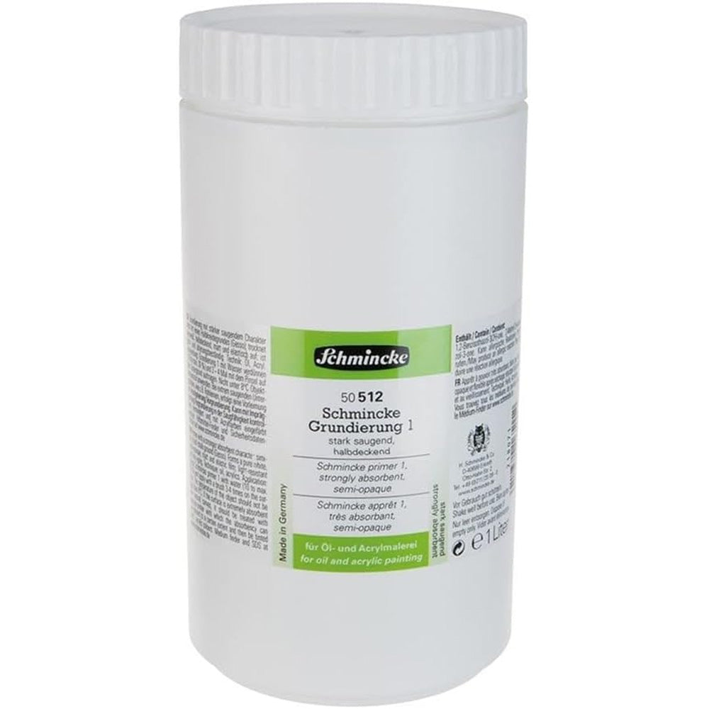 Schmincke Primer 1 Strongly Absorbent Semi-Opaque512 1lt (Tam Emici Astar)