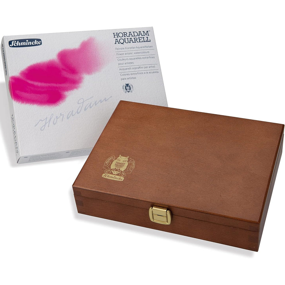 Schmincke Horadam Aquarell 24'lü Ahşap Kutu (YarımTablet)