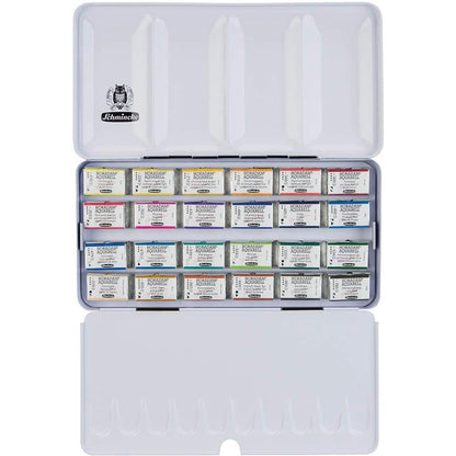 Schmincke Horadam Aquarell 24'lü Metal Set (Tam Tablet)