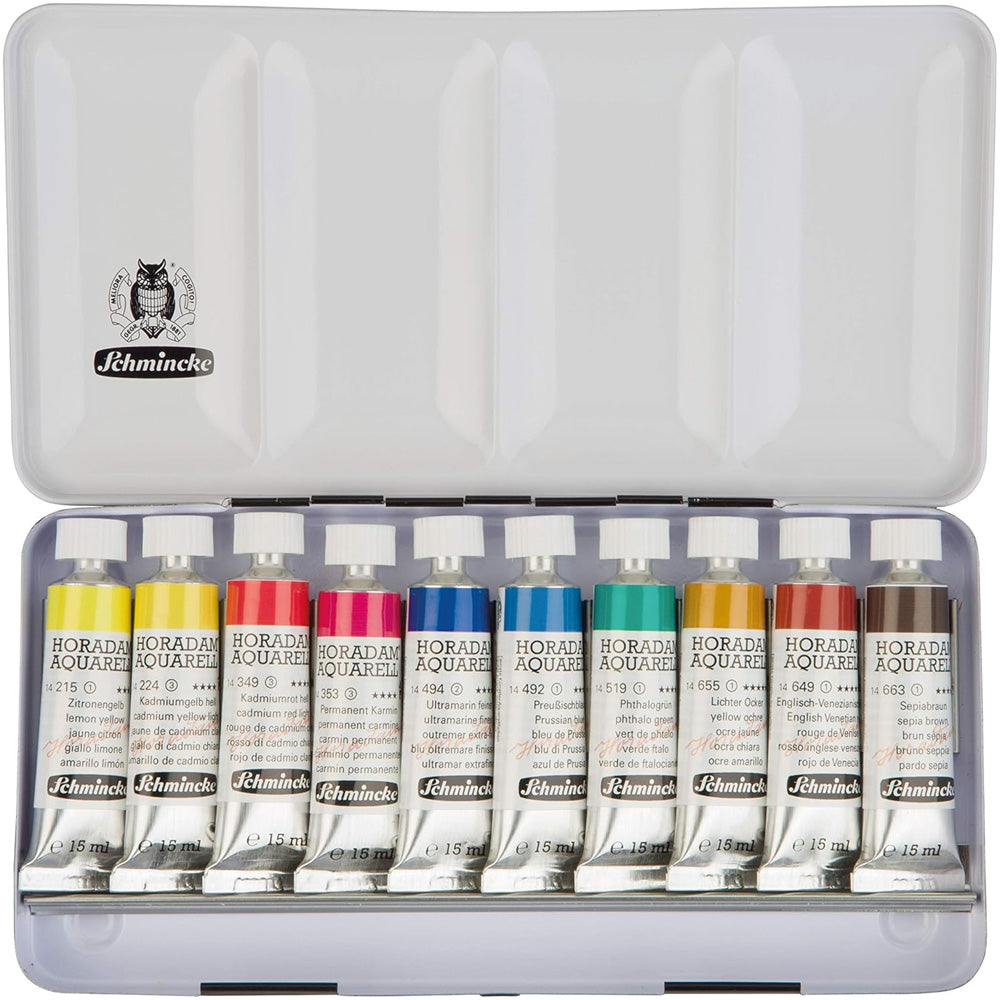 Schmincke Horadam Aquarell 10'lu Metal Set