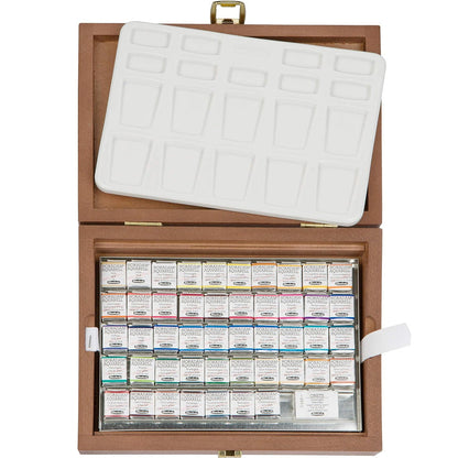 Schmincke Horadam Aquarell 48'li Ahşap Set (Yarım Tablet)