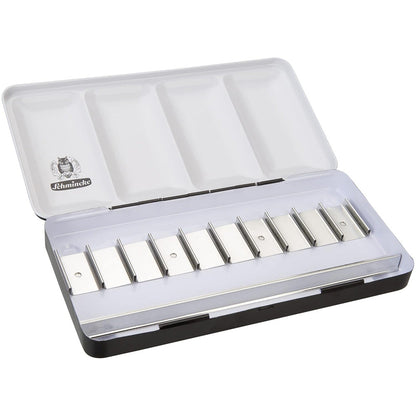 Schmincke Boş Metal Sulu Boya Palet 10x5ml (Tüp Boyalar İçin)