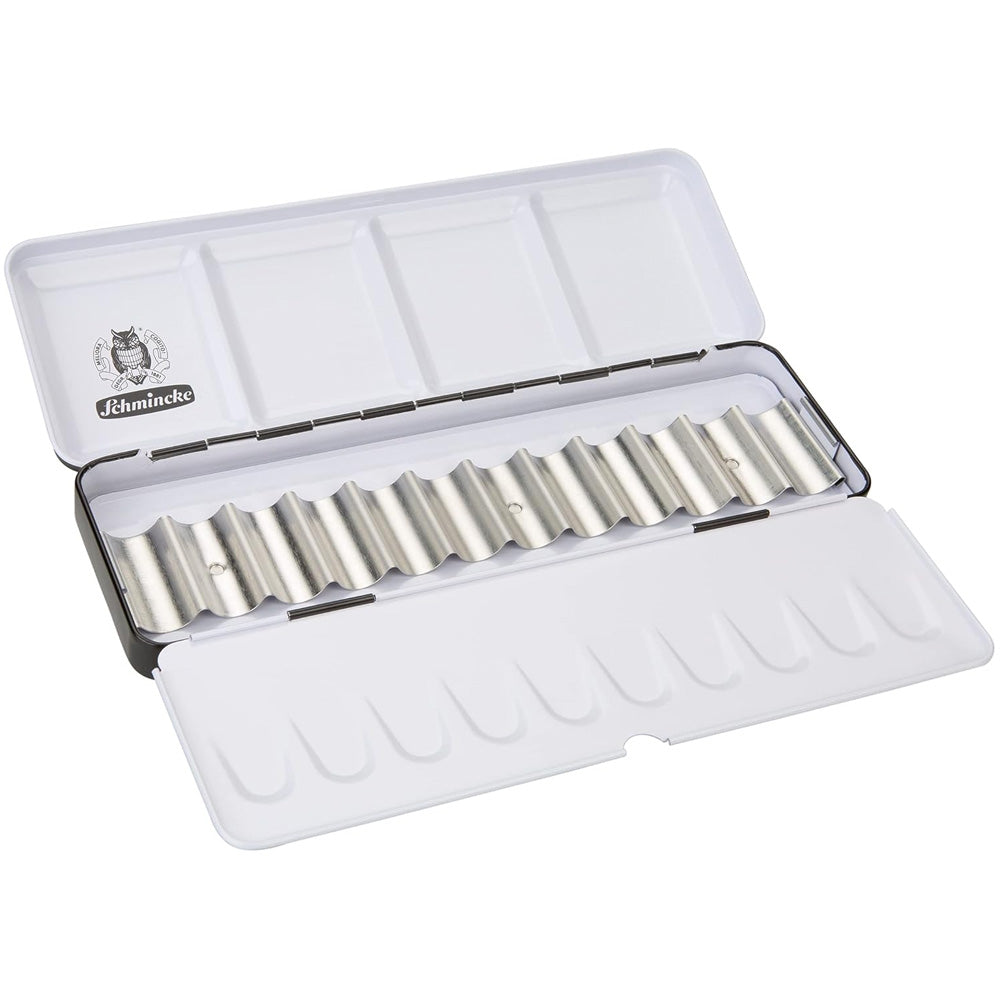 Schmincke Boş Metal Sulu Boya Palet 12x5ml (Tüp Boyalar İçin)