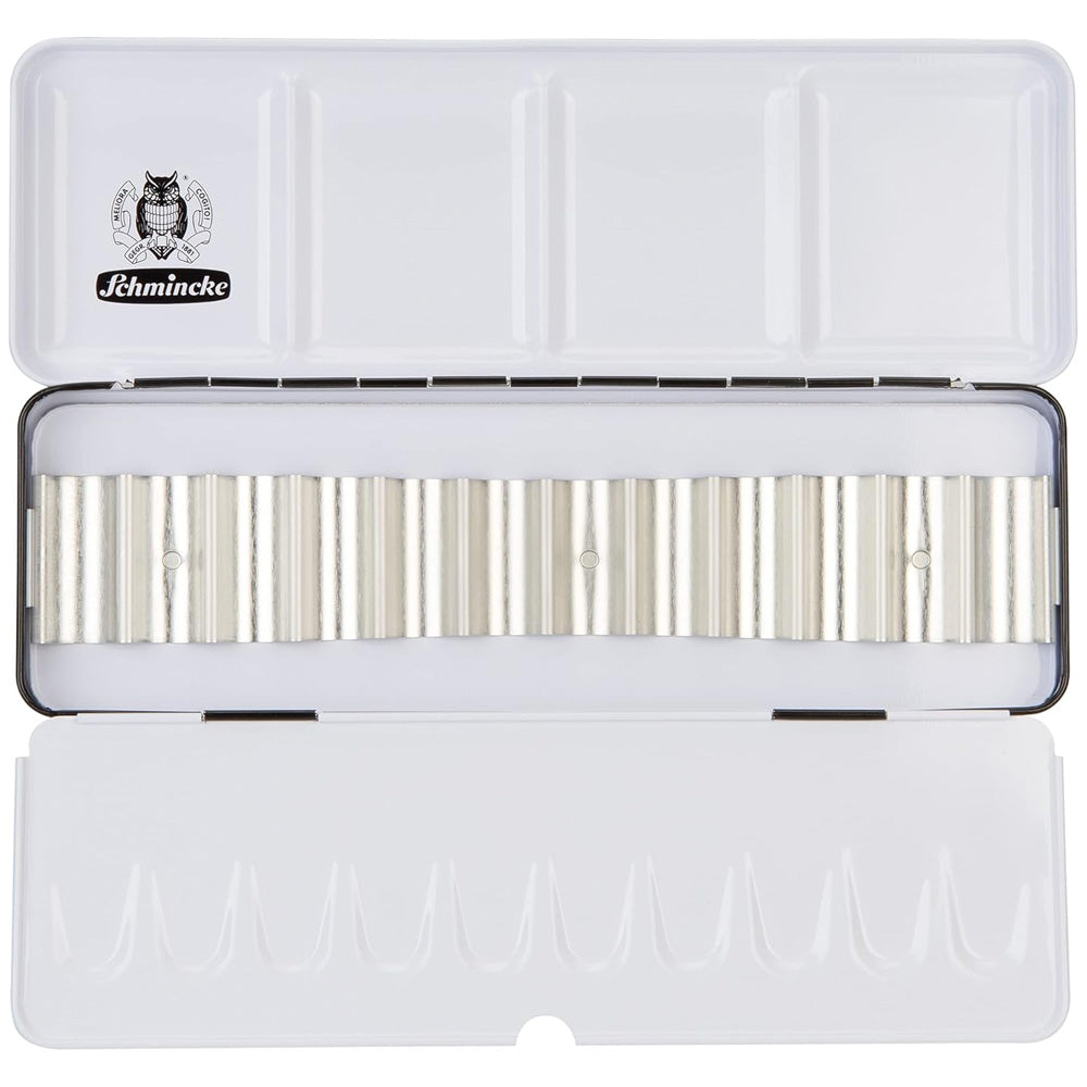 Schmincke Boş Metal Sulu Boya Palet 12x5ml (Tüp Boyalar İçin)