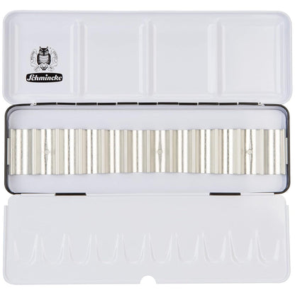 Schmincke Boş Metal Sulu Boya Palet 12x5ml (Tüp Boyalar İçin)