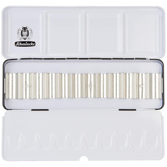 Schmincke Boş Metal Sulu Boya Palet 12x5ml (Tüp Boyalar İçin)
