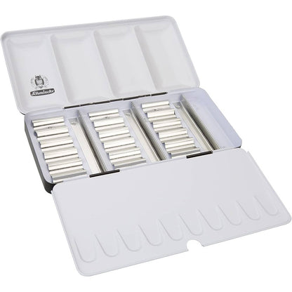 Schmincke Boş Metal Sulu Boya Palet 18x5ml (Tüp Boyalar İçin)