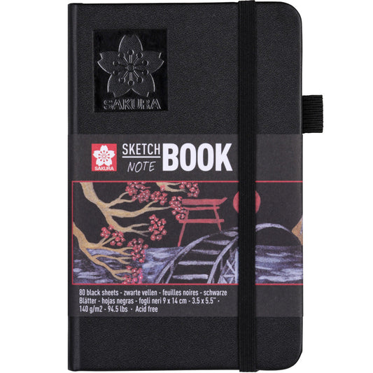 Sakura Eskiz Defteri 140gr Siyah Kağıt 9x14cm