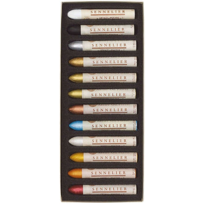 Sennelier Yağlı Pastel 12'li Set (Karton Kutulu-İridescent)