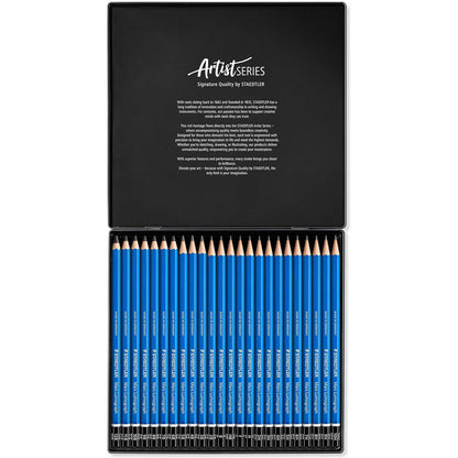 Staedtler Lumograph Mars Kurşun Kalem 24'lü Metal Kutu