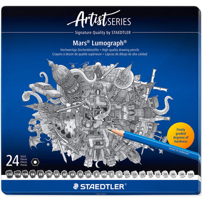 Staedtler Lumograph Mars Kurşun Kalem 24'lü Metal Kutu
