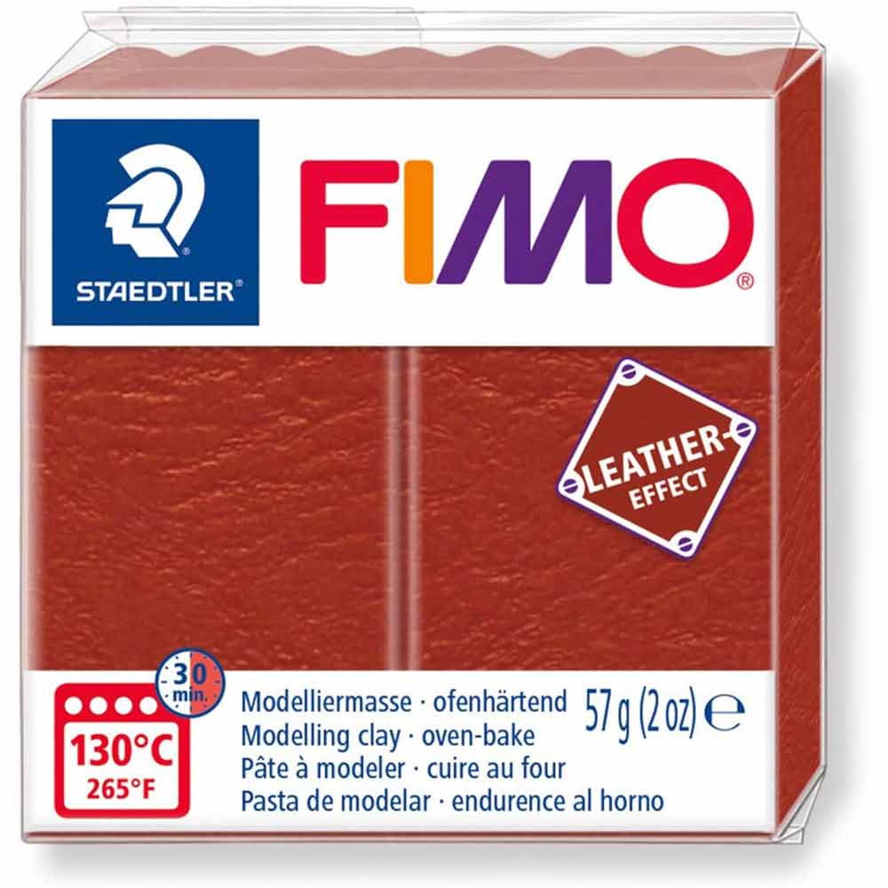 Fimo Leather Effect Modelleme Kili 57gr Kiremit Rengi 8010-749