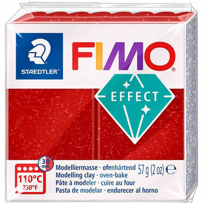 Fimo Effect Modelleme Kili 57gr Yaldızlı Kırmızı 8020-202