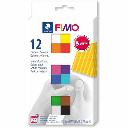 Fimo Soft Modelleme Kili Ana Renkler 12x25gr Set 8023 C12-1