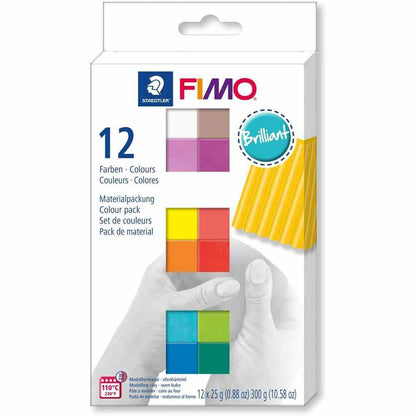 Fimo Soft Modelleme Kili Canlı Renkler 12x25gr Set 8023 C12-2