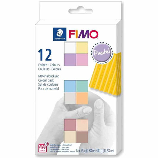 Fimo Soft Modelleme Kili Pastel Renkler 12x25gr Set 8023 C12-3