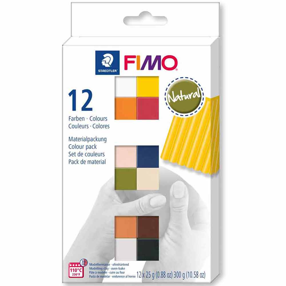Fimo Soft Modelleme Kili Doğal Renkler 12x25gr Set 8023 C12-4