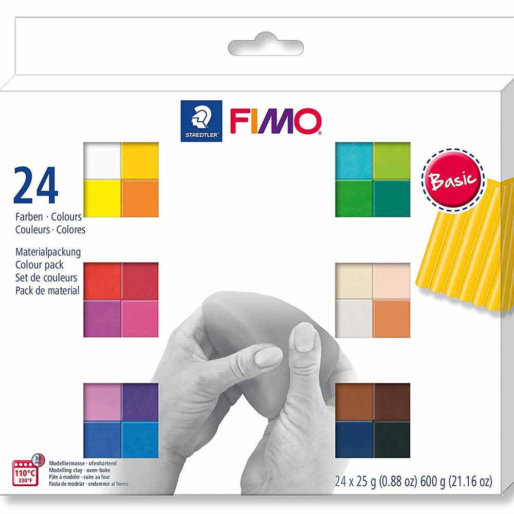 Fimo Soft Modelleme Kili Ana Renkler 24x25gr Set 8023 C24-1