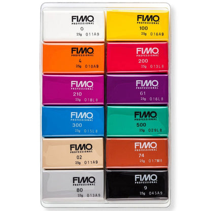 Fimo Professional Modelleme Kili Ana Renkler 12x25gr Set 8043 C12-1