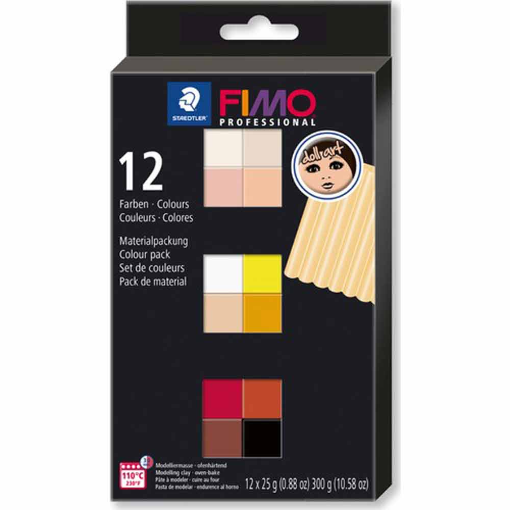 Fimo Professional Doll Art Modelleme Kili Etnik Renkler 12x25gr Set 8073 C12-1