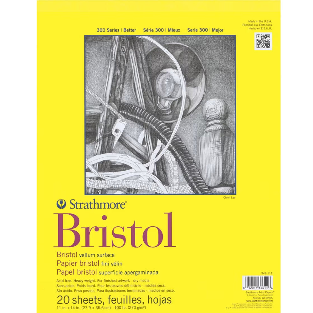 Strathmore 300 Series Bristol Vellum Pad 270gr 20 Sayfa 27.9 x 35.6cm