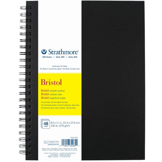 Strathmore 300 Series Bristol Smooth Book 270gr Spiralli 24 Sayfa 21.6 x 27.9cm