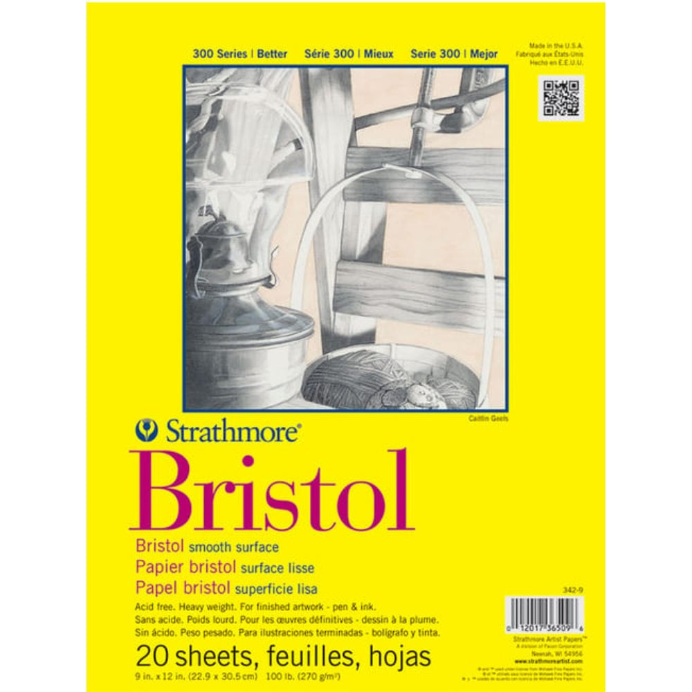Strathmore 300 Series Bristol Smooth Pad 270gr 20 Sayfa 22.9 x 30.5cm