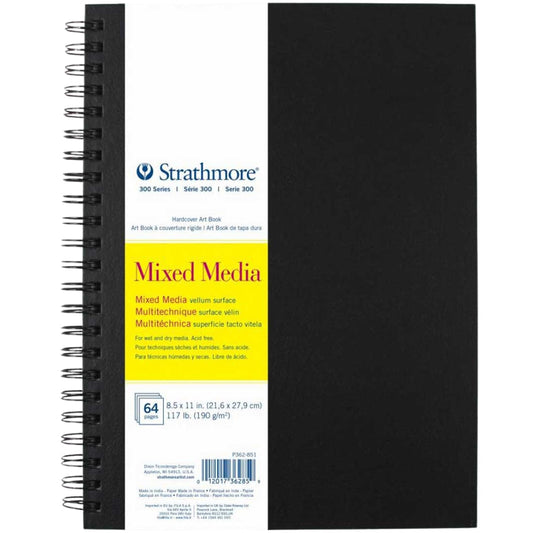 Strathmore 300 Series Mixed Media Book 190gr Spiralli 32 Sayfa 21.6 x 27.9cm