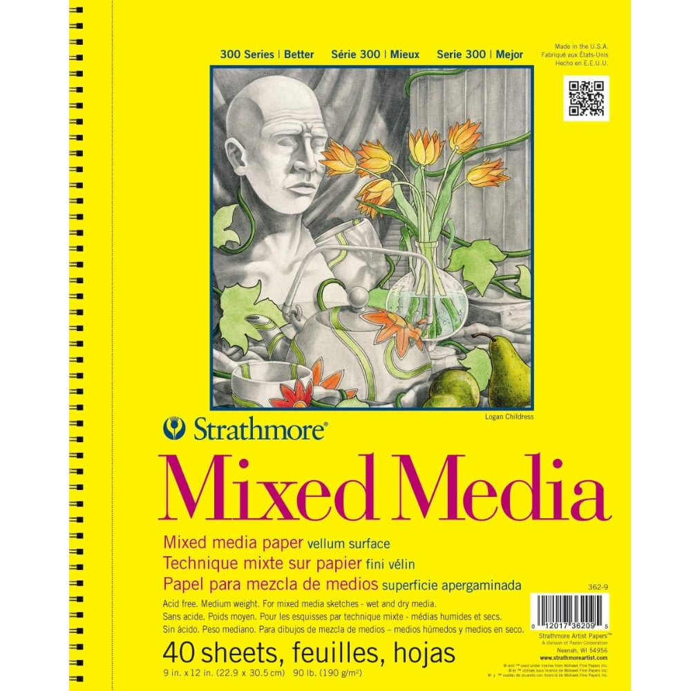 Strathmore 300 Series Mixed Media Pad 190gr 40 Sayfa 22.9 x 30.5cm