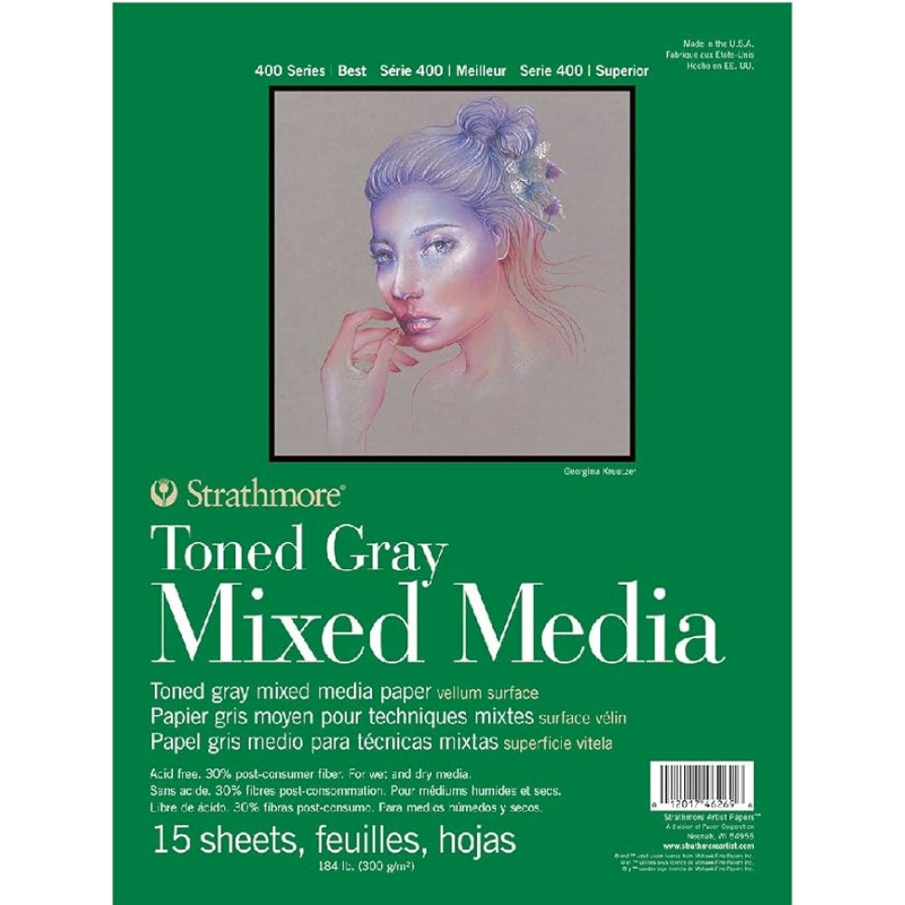 Strathmore 400 Series Recycled Toned Gray Mixed Media Pad 300gr 15 Sayfa 27.9 x 35.6cm