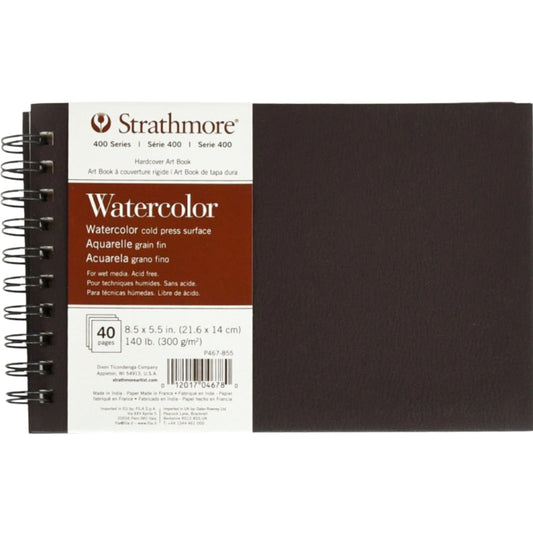 Strathmore 400 Series Watercolor Book 300gr Spiralli 20 Sayfa 14 x 21.6cm
