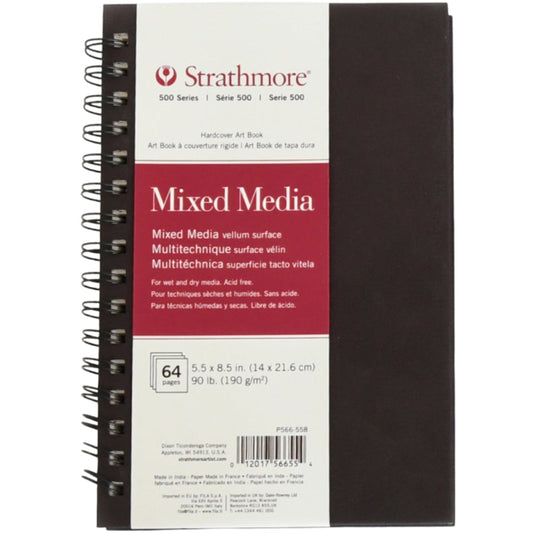 Strathmore 500 Series Mixed Media Book 190gr Spiralli 32 Sayfa 14 x 21.6cm
