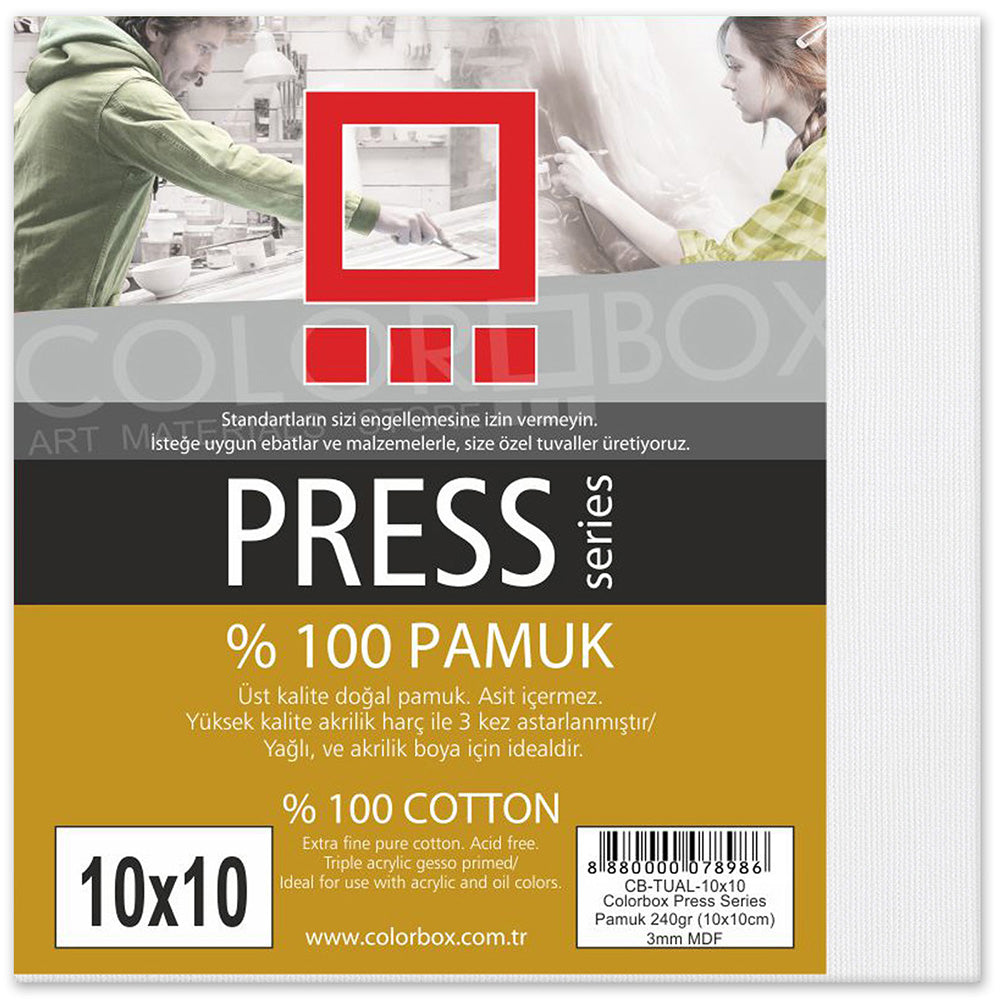 Colorbox Press Series Pamuk Tuval 3mm 10x10cm