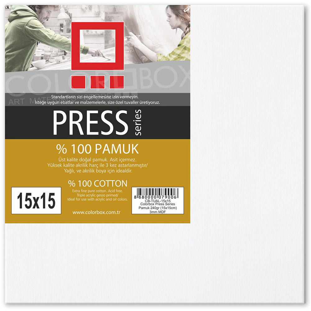 Colorbox Press Series Pamuk Tuval 3mm 15x15cm