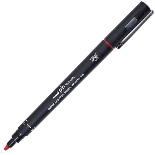 Uniball Fineliner Pin 0.1mm Akrilik Uçlu Kalem Kırmızı