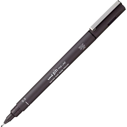 Uniball Fineliner Pin 0.5mm Akrilik Uçlu Kalem Koyu Gri