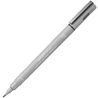 Uniball Fineliner BR Pin Fırça Uçlu Kalem Açık Gri
