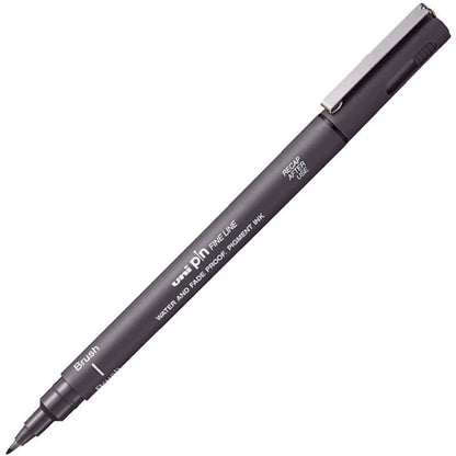 Uniball Fineliner BR Pin Fırça Uçlu Kalem Koyu Gri
