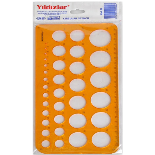 Yıldızlar Plastik Daire Şablonu 24cm