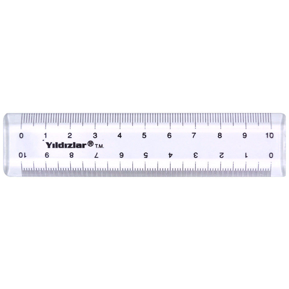 Yıldızlar Plastik Cetvel 10cm (Cep Desimetre)