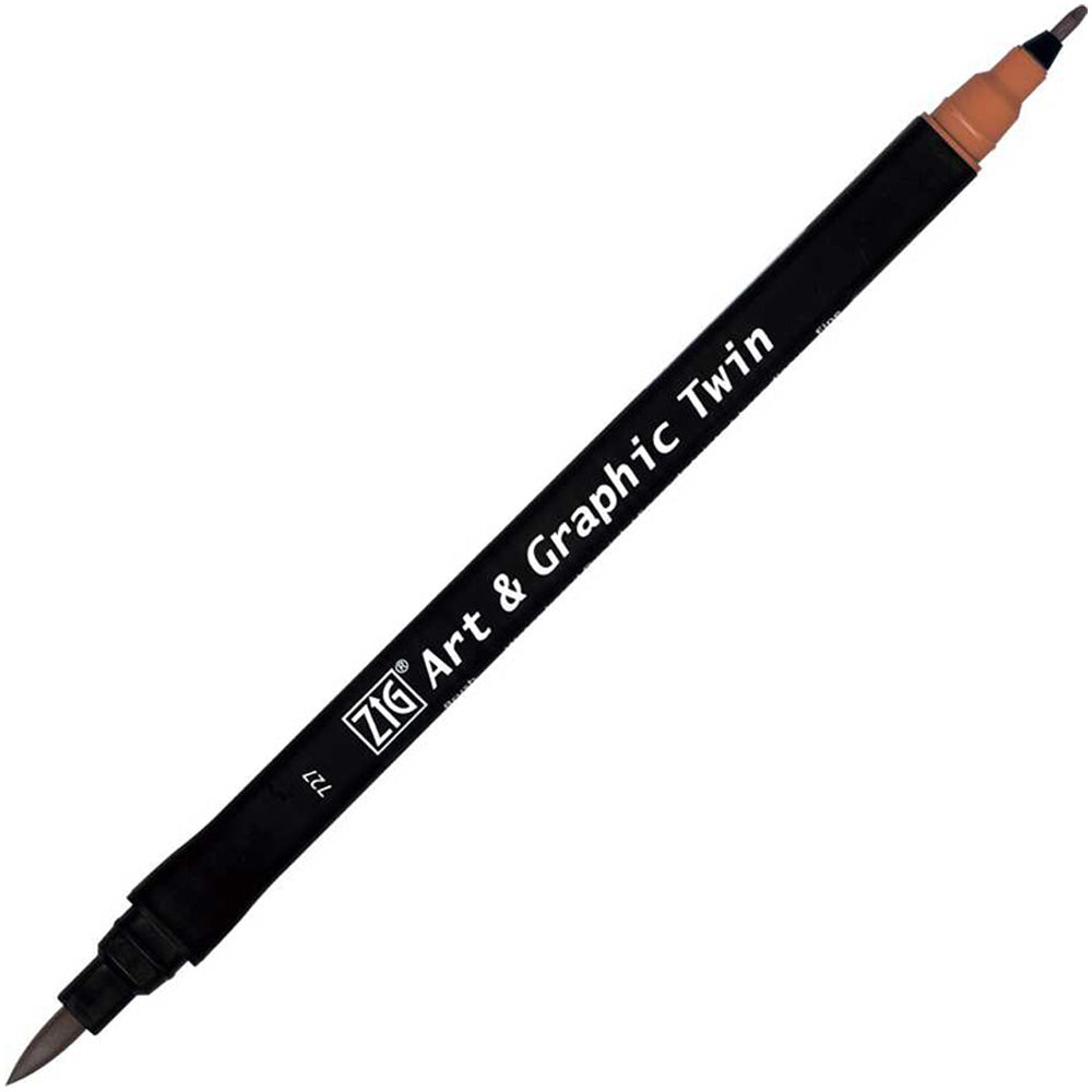 Zig Art&Graphic Twin Tut-80 Deep Reddish Brown 727