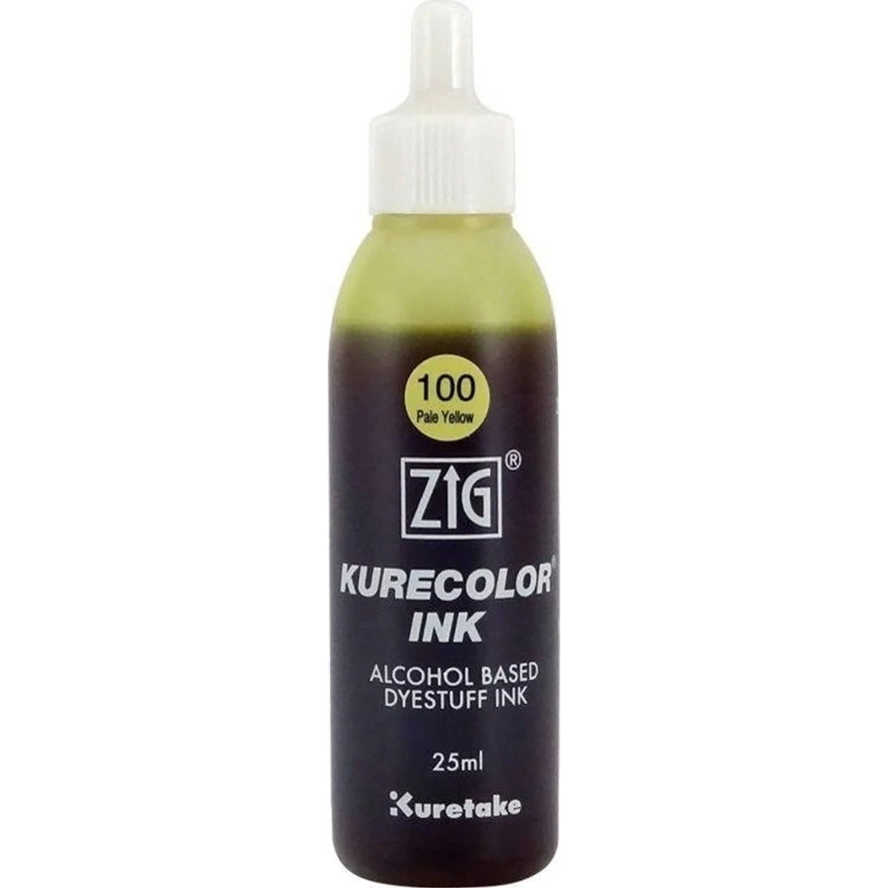 Zig Kurecolor Mürekkep 25ml 100 Pale Yellow
