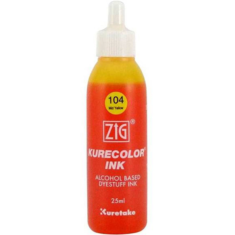 Zig Kurecolor Mürekkep 25ml 104 Mid Yellow