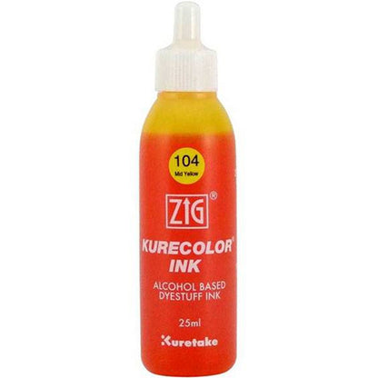Zig Kurecolor Mürekkep 25ml 104 Mid Yellow
