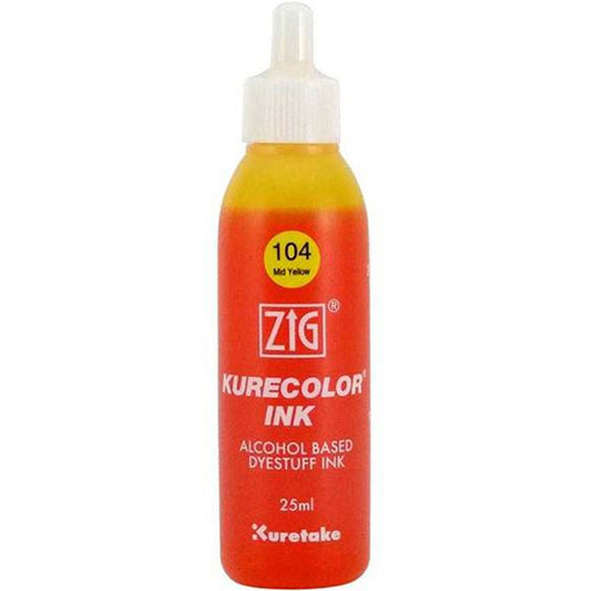 Zig Kurecolor Mürekkep 25ml 104 Mid Yellow
