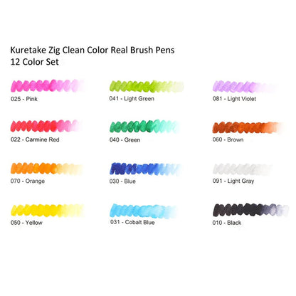 Zig Rb-6000At Clean Color Real Brush 12'li Set