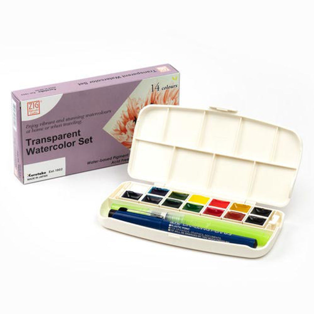 Zig Watercolour Transparent 14'lü Set