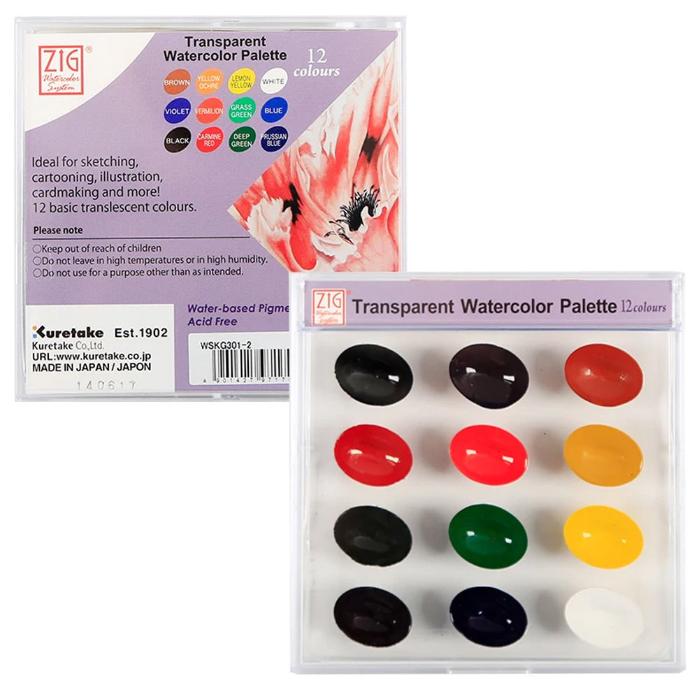 Zig Watercolour Pallette 12'li Set