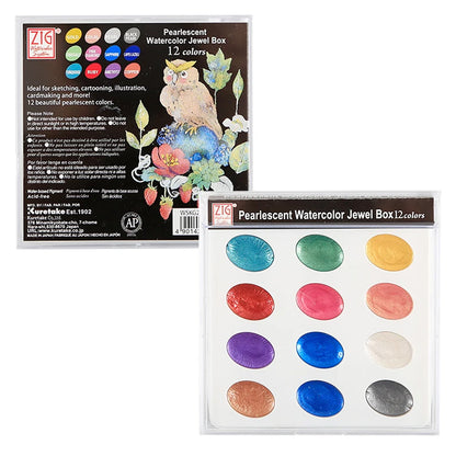 Zig Watercolour Pearlescent Jewel Box 12'li Set